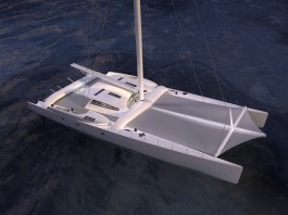 la transformation du maxi-catamaran Orange II