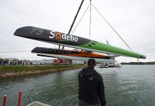 Sodebo Ultim´ mis à l´eau à Vannes Mise à l`eau Sodebo Ultim`