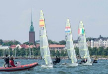 Les Kiwis champions d’Europe à Helsinki 49er europe 2014 Helsinki