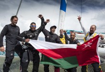 Nouveau record pour Gavignet et ses hommes Victoire d`Oman Sail Musandam Tour des îles Britanniques