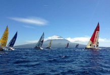 La flotte s´est élancée de Horta Départ de Horta 2014