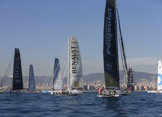 Huit bateaux au départ de Barcelone Départ de Barcelone 2014