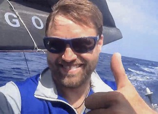Les leaders dans les alizés de sud-est Alex Thomson Hugo Boss BWR