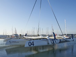 Mise à l`eau d`Edmond de Rothschild