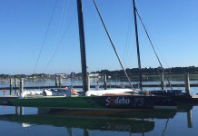 Sodebo Ultim´ remis à l´eau à Lorient Sodebo Ultim mise à l`eau