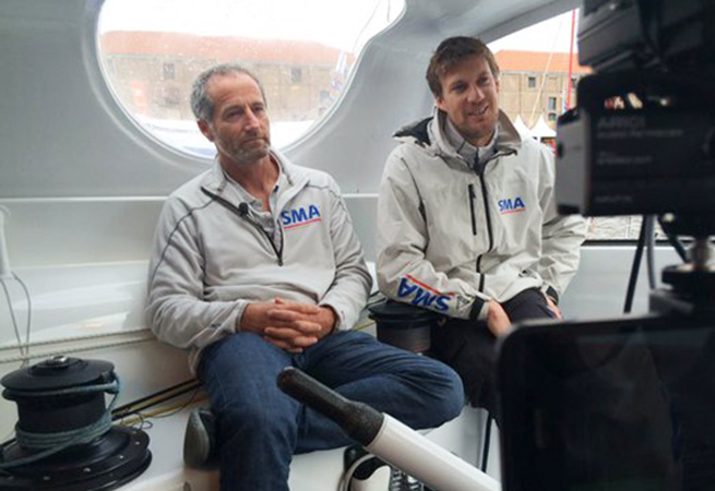 Paul Meilhat et Michel Desjoyeaux. Paul Meilhat et Michel Desjoyeaux.