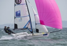 Jonathan Lobert en FINN et Sarah Steyaert & Aude Compan en 49er FX aux JO