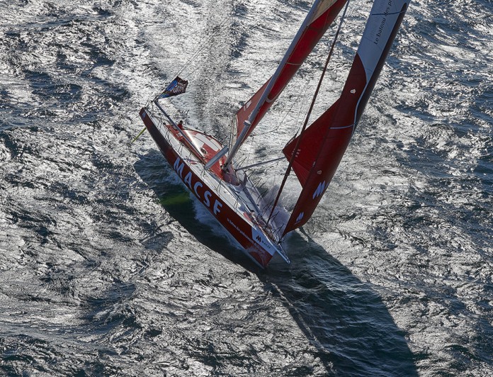"MACSF" , Bertrand de Broc et Marc Guillemot avant la Transat Jacques Vabre 2015.