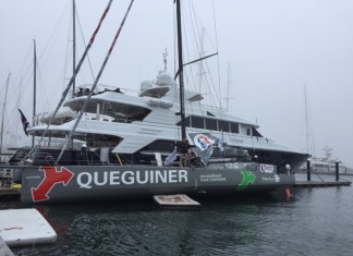 Yann Eliès, Pieter Heerema et Conrad Colman en course