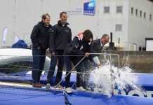 Maxi Banque Populaire IX baptisé par Charline Picon et Damien Séguin