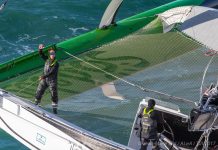 Thomas Coville et Jean-Luc Nélias à 1h de l’arrivée