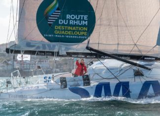 Paul Meilhat à Cascais devant Sam Davies