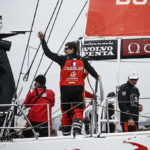 Leg 11, from Gothenburg to The Hague, arrivals. Dongfeng Race Team wins Leg 11 to take overall victory in Volvo Ocean Race 2017-18. 24 June, 2018.