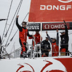 Leg 11, from Gothenburg to The Hague, arrivals. Dongfeng Race Team wins Leg 11 to take overall victory in Volvo Ocean Race 2017-18. 24 June, 2018.