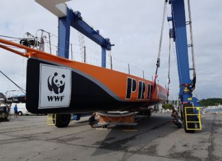 L’imoca PRB remis à l’eau bientôt à foils