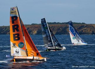 Vincent Riou content de son bateau