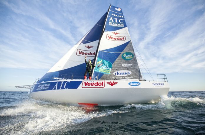 The Lift 40 ( Class 40 ) Black Mamba for the skipper Yoann Richomme training for the Route du Rhum Destination Guadeloupe 2018.