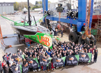 Mise à l’eau de l’imoca V & B. Nouveau défi pour Maxime Sorel