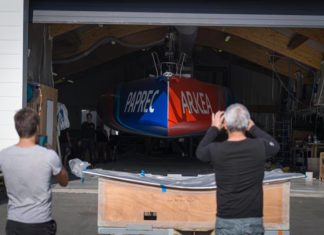 IMOCA Arkea Paprec, sortie de chantier