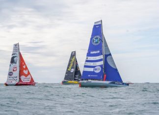 Transat Jacques Vabre. Bon départ de Benjamin Dutreux et Thomas Cardrin