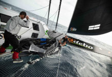 Brest Atlantiques. Sodebo Ultim 3 rebrousse chemin ! Sodebo Ultim 3 Thomas Coville