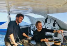 Brest Atlantiques. Arrêt au stand pour Gitana à Bahia et Macif à Rio