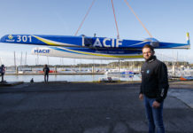 Remise à l’eau du Trimaran Macif Mise a l eau du Trimaran Macif -