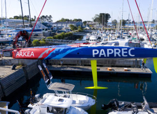 Vendée Globe. ARKEA PAPREC de retour sur l’eau avec de nouveaux foils Remise à l'eau de l'imoca Arkéa Paprec
