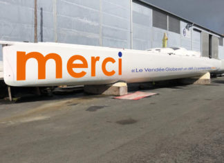 Vendée Globe. Sébastien Destremau avec son Imoca vous dit Merci