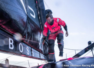 Vendée Globe. Des dommages sur la poutre d’Hugo Boss – Alex Thomson à l’arrêt