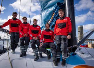 Clarissse Crémer avec Thomas Ruyant sur The Ocean Race Europe