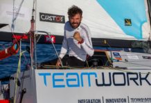 Mini en Mai. Pierre le Roy vainqueur de la Mini en Mai devant Jacques Delcroix et Hubert Maréchal