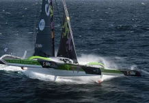 Finistère Atlantique. Sodebo Ultim’3 plus volant avec ses nouveaux foils