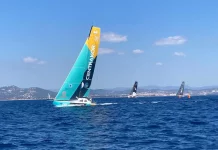 Porquerolle’s Race. Victoire de Mikaël Mergui avec son équipage sur son nouveau Class40 Centrakor