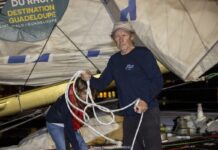 Route du Rhum. Arrivée de Philippe Poupon : ” Le bateau est là, c’est le principal !”