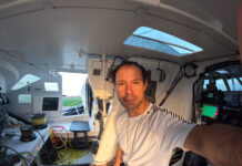 Arkea Ultim Challenge. Thomas Coville 2e au cap de Bonne-Espérance, son système de descente de foil tribord cassé !