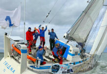 Ocean Globe Race. Arrivée de Triana sur le podium
