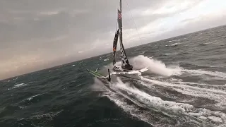 Trophée Jules verne. Superbes images de drone de Sodebo Ultim 3 à l’entrée de l’Océan Indien