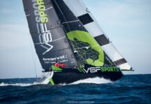 Class40. Pep Costa sur le Class40 VSF Sports avec Pablo Santurde del Arco, Clarisse Crémer et Gaston Morvan