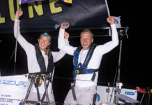 Transat Paprec. Romain Bouillard et Irina Gracheva (Décrochons la lune) 2e et Cindy Brin et Thomas André (Cap St Barth) complètent le podium