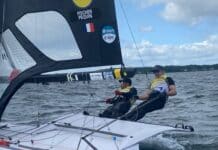 Voile Olympique. Erwan Fischer et Clément Péquin en or en 49er sur la semaine de Kiel