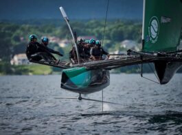 TF35. Sails For Change domine la 1ère journée du Mies Grand Prix sur le lac Léma