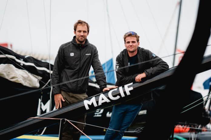250118 Imoca MACIF Santé Prévoyance, skipper Sam Goodchild, co-skipper Loïs Berrehar. Portrait Transat Café L'Or 2025. Crédit : Maxime Horlaville / disobey / Macif