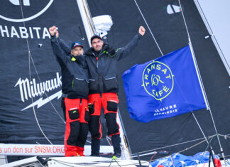 Transat Café l’Or. Corentin Douguet et Axel Tréhin, premiers en Class40 à la Corogne