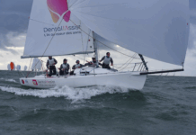 J80. Simon Moriceau, Simon Bertheau, Damien Fleury, Alice Bigot et Julien Augereau vainqueur du National