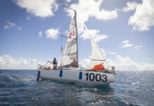Mini Transat. Arrivée du dernier concurrent sous gréement de fortune, la dernière pour Denis Hugues !