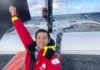 Record. Guirec Soudée signe le premier temps de référence d’un tour du monde à l’envers en multicoque