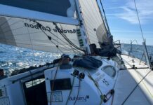 Cap Martinique. En approche du Cap Finisterre, Jean-Pierre Kelbert en tête en solo, Eric Guigne et Paul Maxime mènent en duo