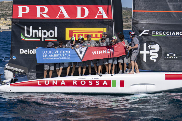 Louis Vuitton 38th America's Cup - Preliminary Regatta Sardinia - Race Day 3, LUNA ROSSA TEAM 2, winners